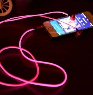 Cветящіеся, LED навушники про Рожевий від компанії Інтернет магазин "Megamaks" - фото 1