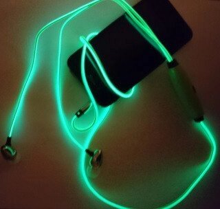 Cветящіеся, LED навушники про Зелений від компанії Інтернет магазин "Megamaks" - фото 1