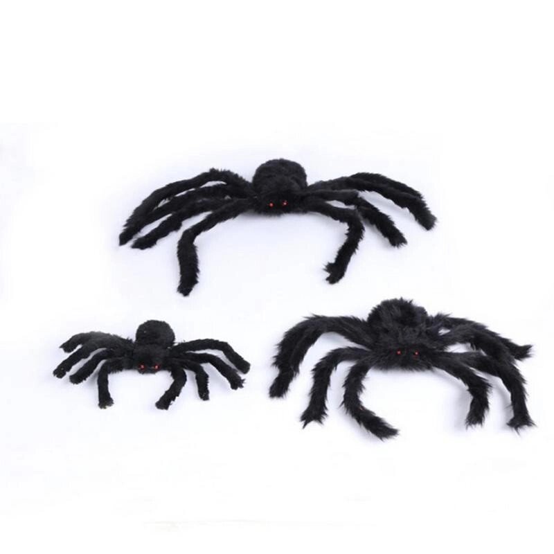 Декор на Хелловін декоративний хутряний павук 33 см на вечірку від компанії Інтернет магазин "Megamaks" - фото 1
