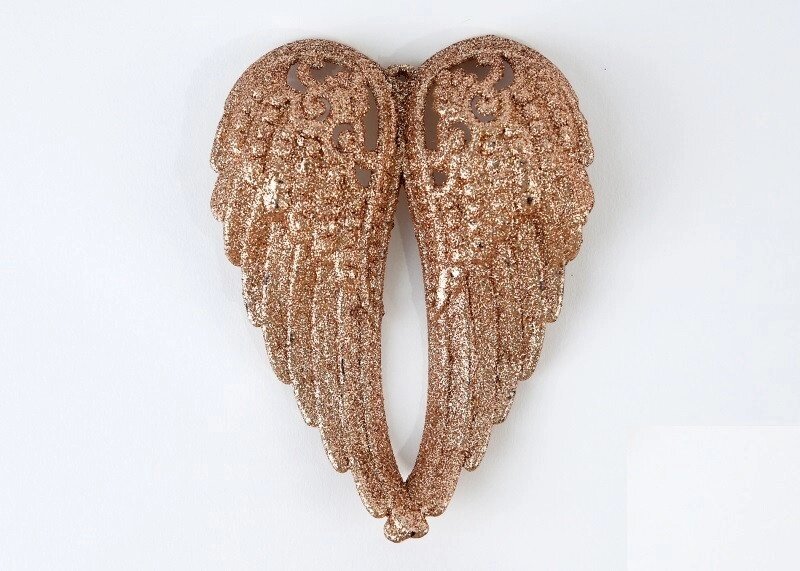 Декор новорічний ажурні крила ангела кольору пудра від компанії Інтернет магазин "Megamaks" - фото 1