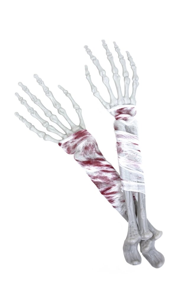 Декоративний зламана рука з кров'ю на Хеллоуїн 12 штук упаковка від компанії Інтернет магазин "Megamaks" - фото 1