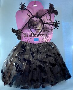 Дитячий карнавальний костюм Мишки Банши чорна спідниця і обдок