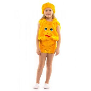 Дитячий хутряний костюм Колобка Жовтий від 3 до 6 років