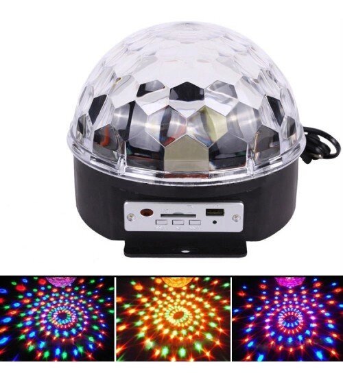 Диско куля LED Ball Light З MP3, Пульт, Флешка. e від компанії Інтернет магазин "Megamaks" - фото 1