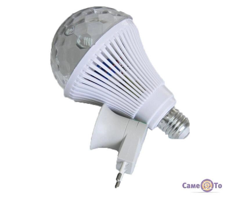 Диско лампа + перехідник LASER Rotating lampi, що обертається світлодіодний куля від компанії Інтернет магазин "Megamaks" - фото 1
