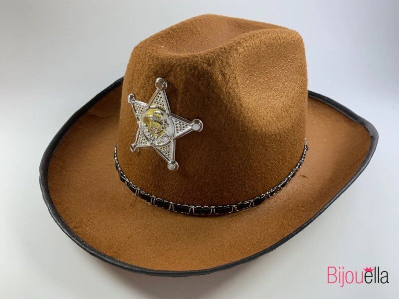 Дитяча капелюх Шерифа коричнева для виступів ранків карнавалу від компанії Інтернет магазин "Megamaks" - фото 1