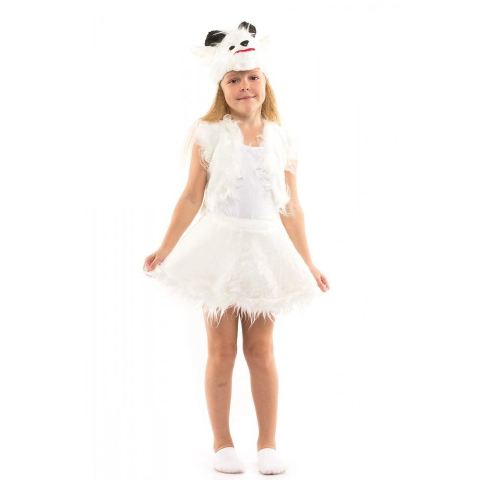 Дитячий карнавальний костюм Козочки білий для дівчинки від компанії Інтернет магазин "Megamaks" - фото 1