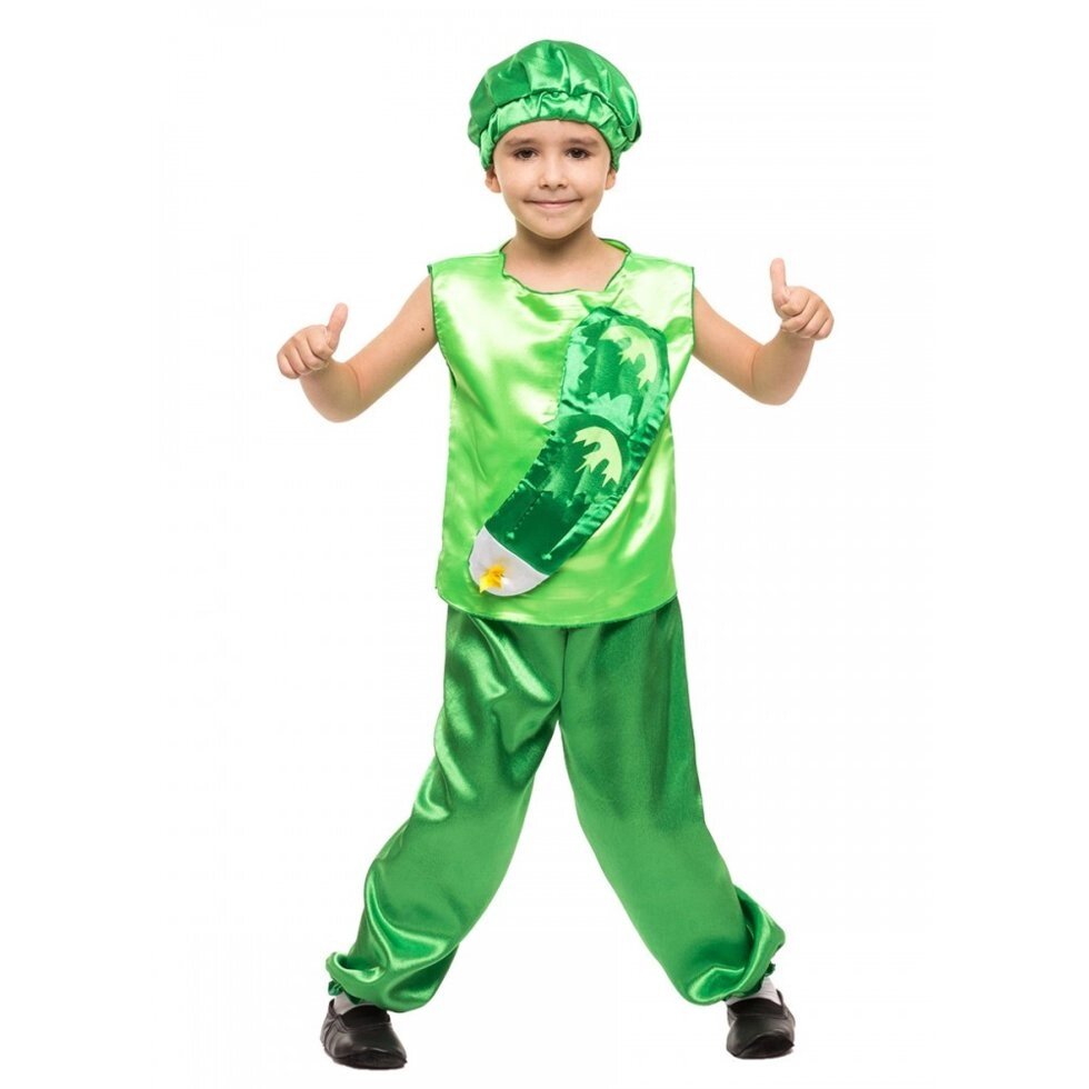 Дитячий карнавальний костюм Огірка зелений костюм для хлопчика від компанії Інтернет магазин "Megamaks" - фото 1
