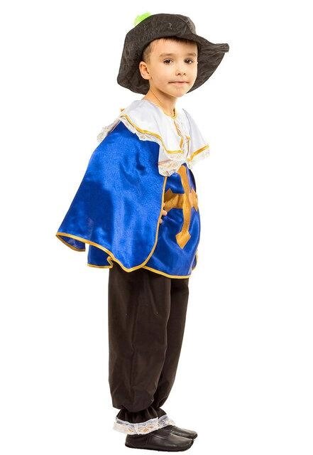 Дитячий маскарадний костюм Мушкетери синій колір, лицаря на ранок, карнавал від компанії Інтернет магазин "Megamaks" - фото 1
