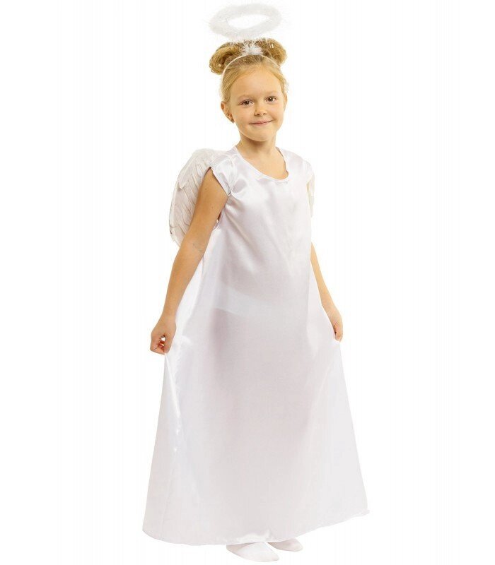 Дівчинка Ангел дитячий карнавальний костюм, білий з крилами від компанії Інтернет магазин "Megamaks" - фото 1