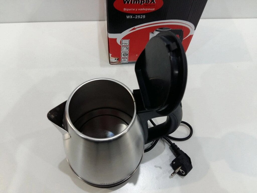 Електричний чайник WIMPEX WX-2525 1.8 л 1850 Вт нержавеющая сталь від компанії Інтернет магазин "Megamaks" - фото 1