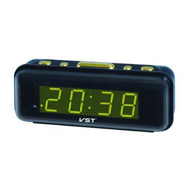 Електронний годинник VST-738-2 зелене підсвічування годинник для дому та офісу з будильником від компанії Інтернет магазин "Megamaks" - фото 1