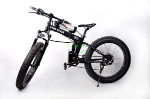 Електровелосипед з товстими колесами LAND ROVER на складаний рамі чорного кольору брендовий 250 вт 500