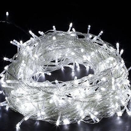 Гірлянда новорічна Xmas 300 лампочок світлодіодна LED гірлянда білий 20 метрів від компанії Інтернет магазин "Megamaks" - фото 1