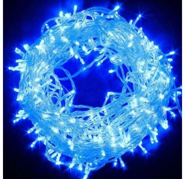 Гірлянда новорічна Xmas 300 лампочок світлодіодна LED гірлянда синя 20 метрів від компанії Інтернет магазин "Megamaks" - фото 1