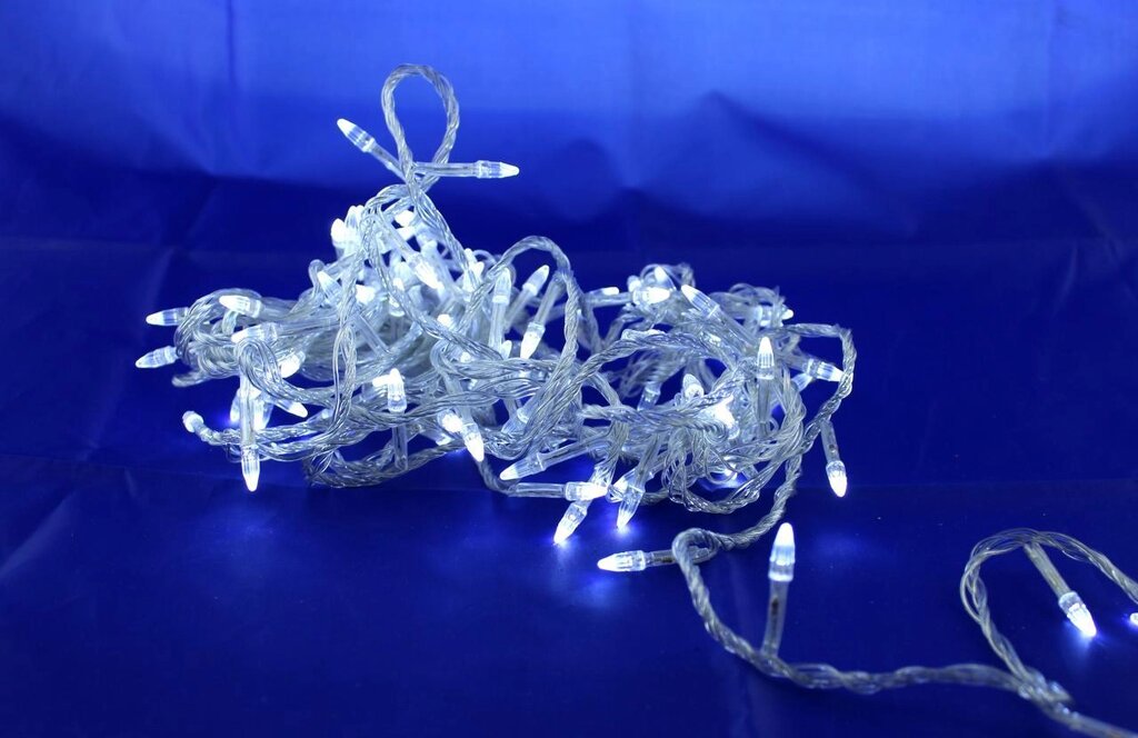 Гірлянда новорічна Xmas LED 100 холодно білий від компанії Інтернет магазин "Megamaks" - фото 1