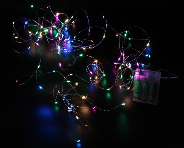 Гірлянда новорічна Xmas LED 200 на мідному дроті різнобарвна крапля роси від компанії Інтернет магазин "Megamaks" - фото 1