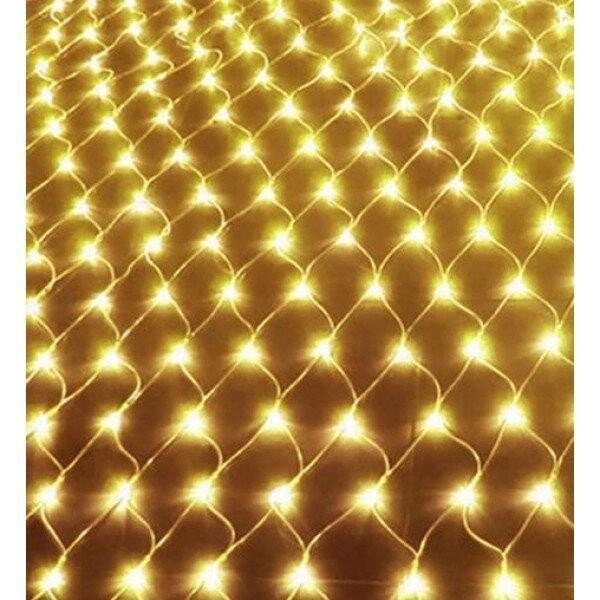 Гірлянда Xmas LED 180 світлодіодна 2м * 2м теплий білий сітка гірлянда новорічна від компанії Інтернет магазин "Megamaks" - фото 1