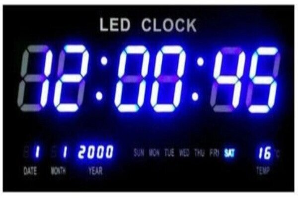 Годинники настільні 2316-4 blue сині цифри електронний годинник від компанії Інтернет магазин "Megamaks" - фото 1