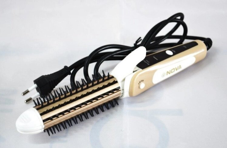 Гребінець-випрямляч 2в1 для волосся Nova NHC-8890 ергономічна форма Girp від компанії Інтернет магазин "Megamaks" - фото 1
