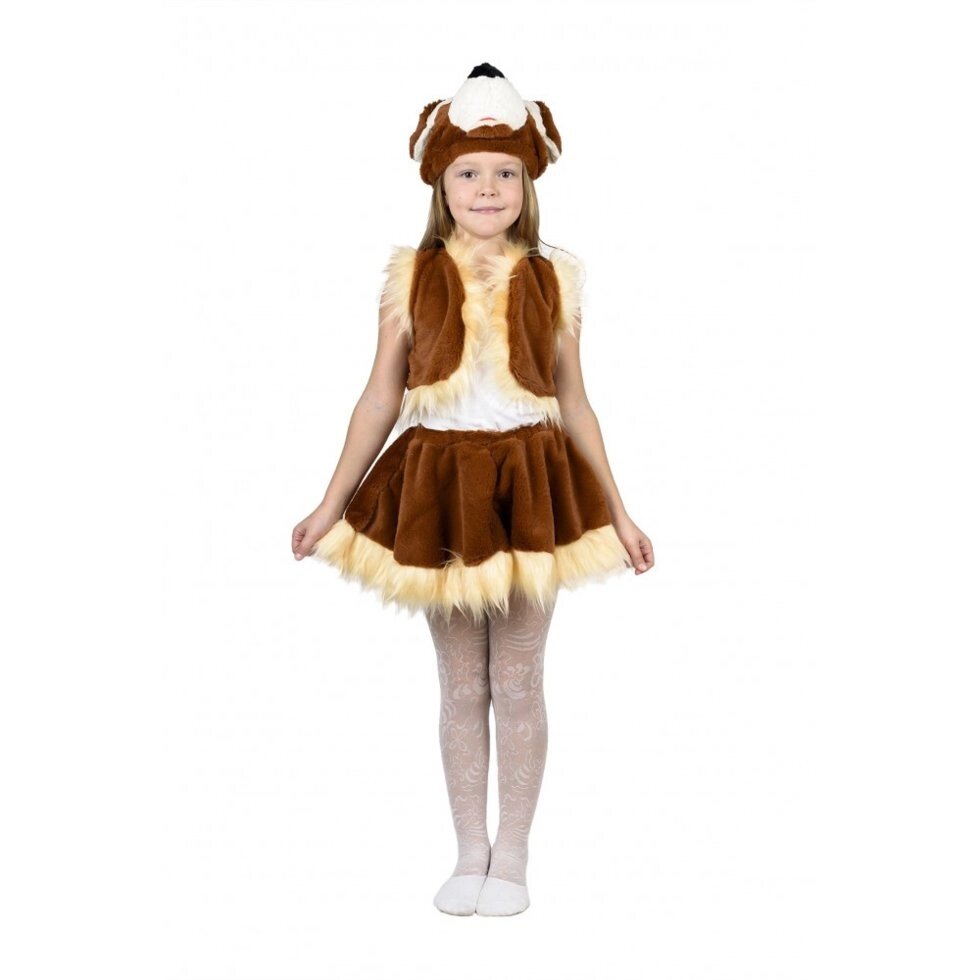 Хутряної карнавальний костюм Собачки для дівчинки від 4 до 7 років від компанії Інтернет магазин "Megamaks" - фото 1