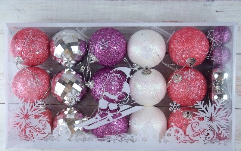 Іграшки на ялинку кулі різнокольоровий новорічний мікс від компанії Інтернет магазин "Megamaks" - фото 1