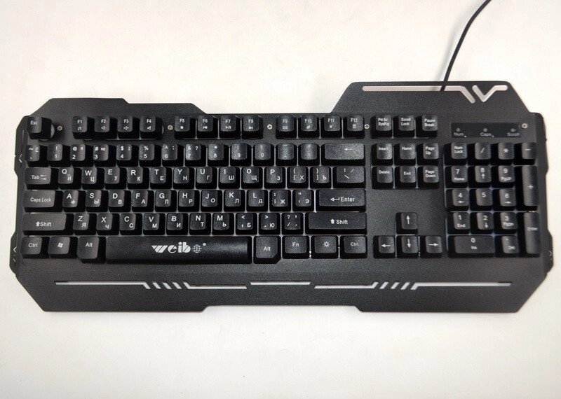 Игровая стильная клавиатура компьютерная c подсветкой WB-539 від компанії Інтернет магазин "Megamaks" - фото 1