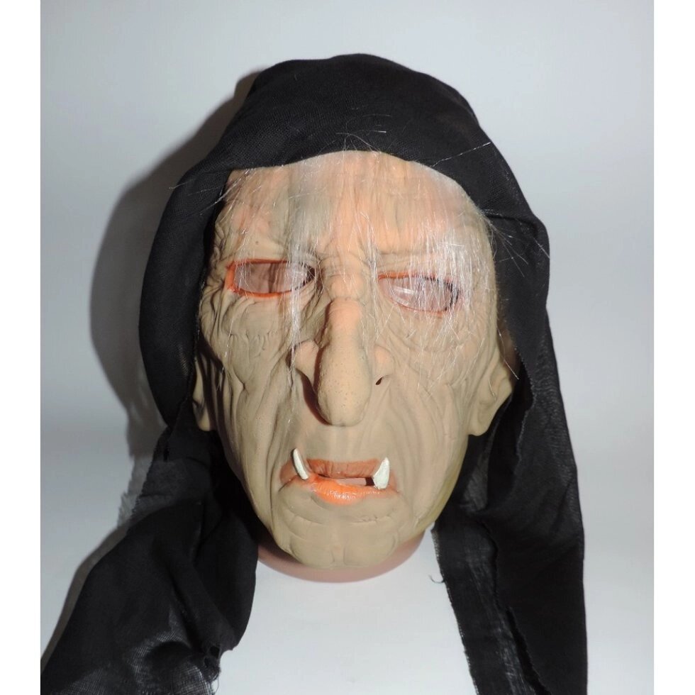 Карнавальна маска страшна Баба Яга латексна (гумова) від компанії Інтернет магазин "Megamaks" - фото 1