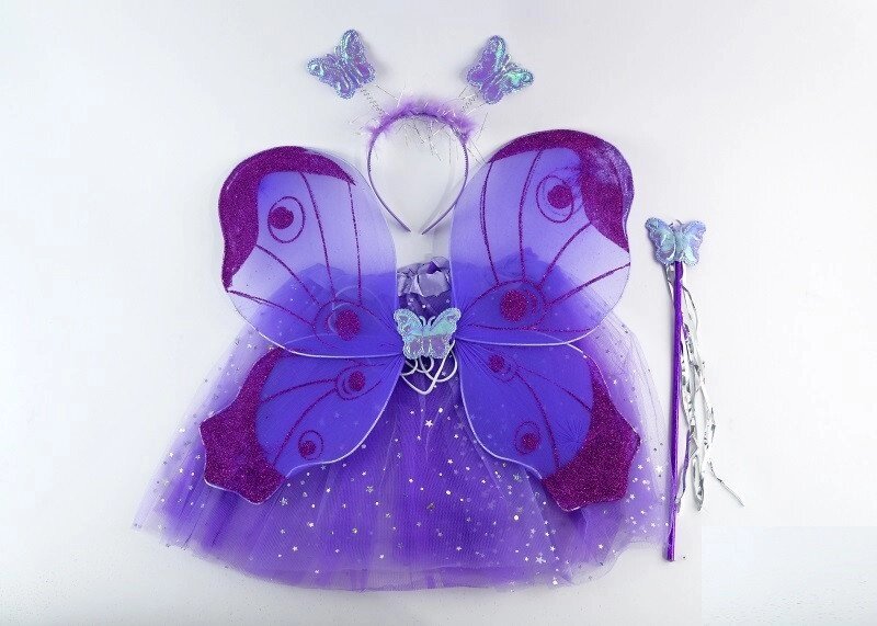 Карнавальний костюм метелик фіолетовий від компанії Інтернет магазин "Megamaks" - фото 1