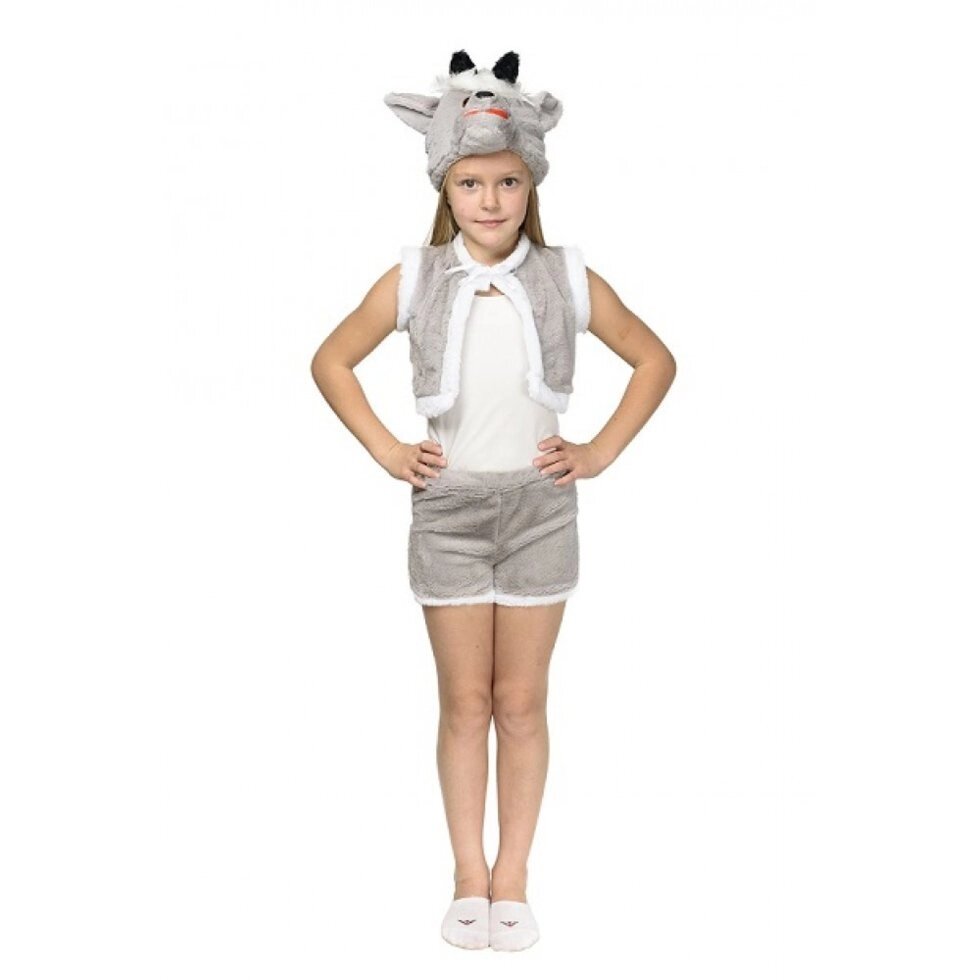 Карнавальний костюм сірого Козлика для дівчинки від 3 до 7 років від компанії Інтернет магазин "Megamaks" - фото 1