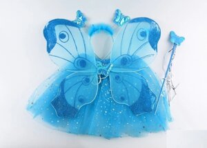 Карнавальний костюм метелик блакитний