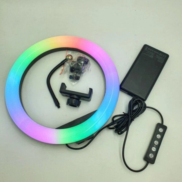 Кільцева різнобарвна Селфі LED лампа RGB MJ33 від компанії Інтернет магазин "Megamaks" - фото 1