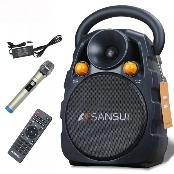Колонка з мікрофоном SS3-06 акумуляторна акустика Sansui активна портативна від компанії Інтернет магазин "Megamaks" - фото 1