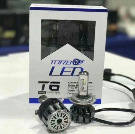 Комплект світлодіодних авто ламп TurboLed T6 H1 35W 6000Lm від компанії Інтернет магазин "Megamaks" - фото 1