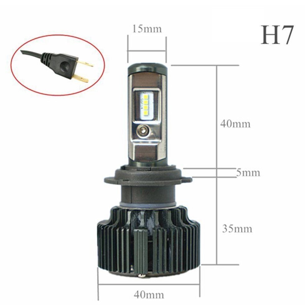 Комплект світлодіодних LED ламп T6-H7 Turbo LED від компанії Інтернет магазин "Megamaks" - фото 1
