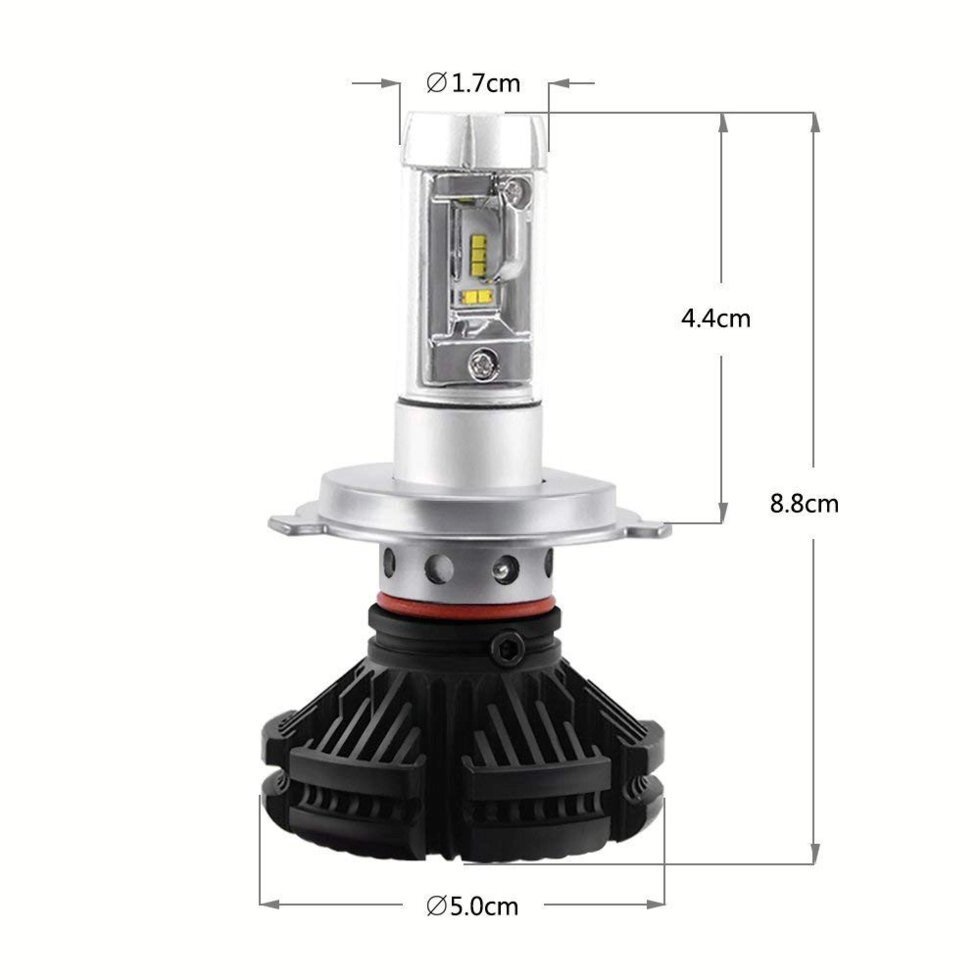 Комплект світлодіодних LED ламп Xenon X3 H4 автосвет набір 2 шт від компанії Інтернет магазин "Megamaks" - фото 1