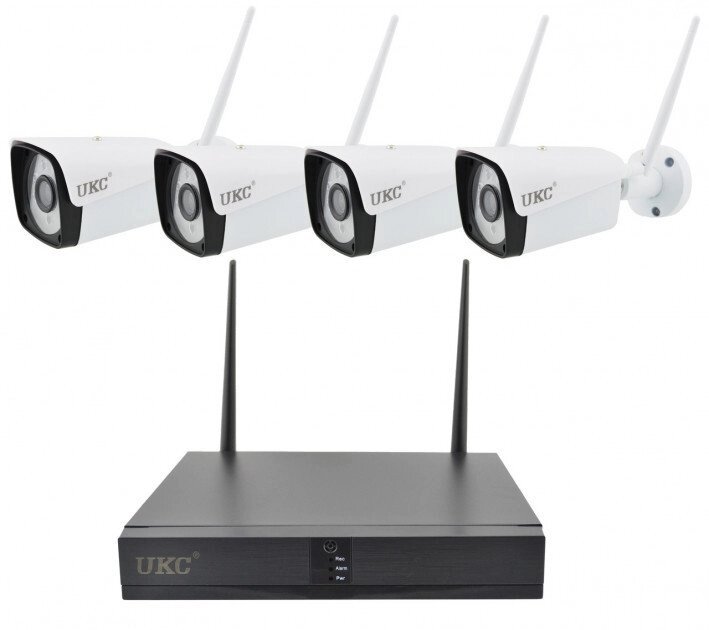 Комплект відеоспостереження бездротової DVR KIT CAD Full HD UKC 8004/6673 Wi-Fi 4ch набор на 4 камери від компанії Інтернет магазин "Megamaks" - фото 1