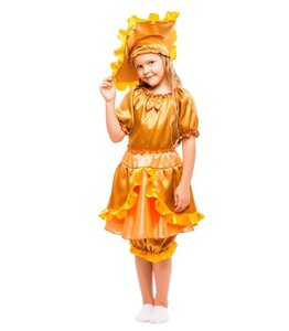 Костюм гриба Лисички, костюм Сонечко для дівчинки від 3 до 8 років на новорічну постановку
