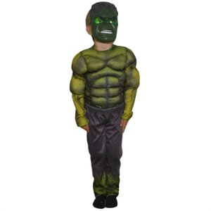 Костюм супер героя "Халк" з м'язами дитячий костюм на карнавал маскарад костюм героя Марвел
