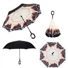 Крутий антізонт-тростину Up-brella вітрозахисний парасольку зворотного складання від компанії Інтернет магазин "Megamaks" - фото 1