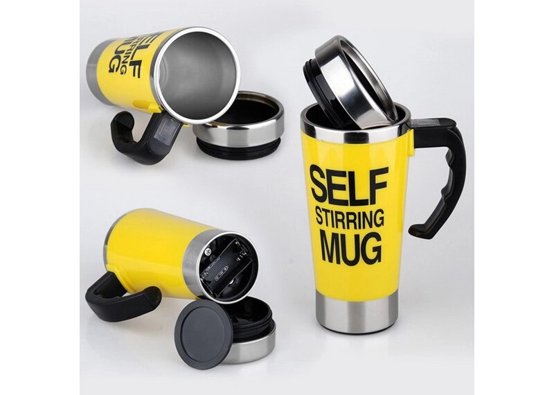 Кружка-мішалка металева Self Stirring Mug термокружка 500 мл від компанії Інтернет магазин "Megamaks" - фото 1