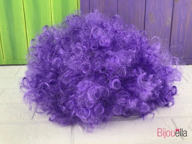 Кучерявий короткий парик для карнавалу на Хеллоуїн, ранок фіолетовий колір від компанії Інтернет магазин "Megamaks" - фото 1