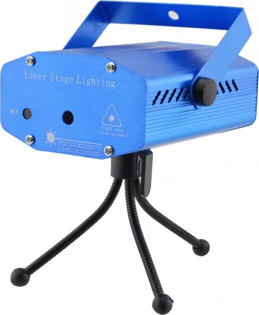 Лазерний проектор стробоскоп диско лазер UKC HJ09 2 в 1 c триноги від компанії Інтернет магазин "Megamaks" - фото 1