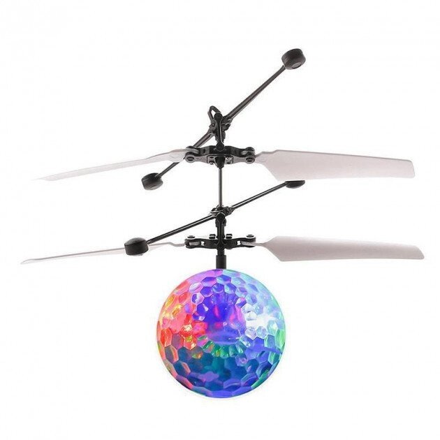 Летающий шар диско шар Flying Ball диско куля игрушка вертолет для детей від компанії Інтернет магазин "Megamaks" - фото 1