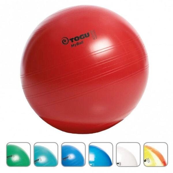 М'яч для фітнесу Togu MyBall 55см колір червоний і срібло від компанії Інтернет магазин "Megamaks" - фото 1