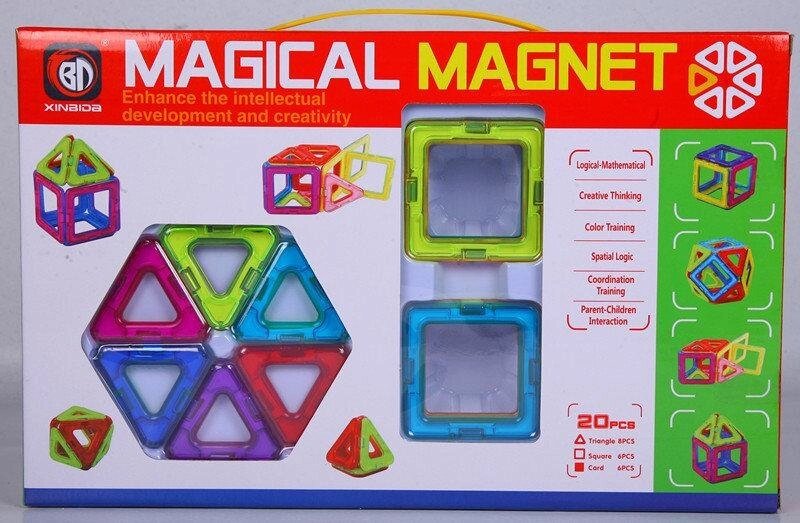 Магнітний конструктор Magical Magnet 20 деталей v від компанії Інтернет магазин "Megamaks" - фото 1