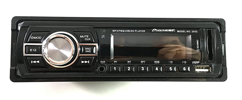 Магнітола бездискова Pioneer 2033 USB + FM + MP3 ISO євро роз'єм + радіатор від компанії Інтернет магазин "Megamaks" - фото 1