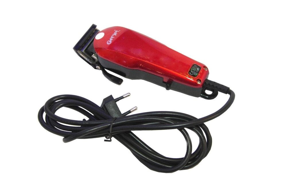 Машинка для стрижки волосся червона GEMEI GM-1005 дротова від компанії Інтернет магазин "Megamaks" - фото 1