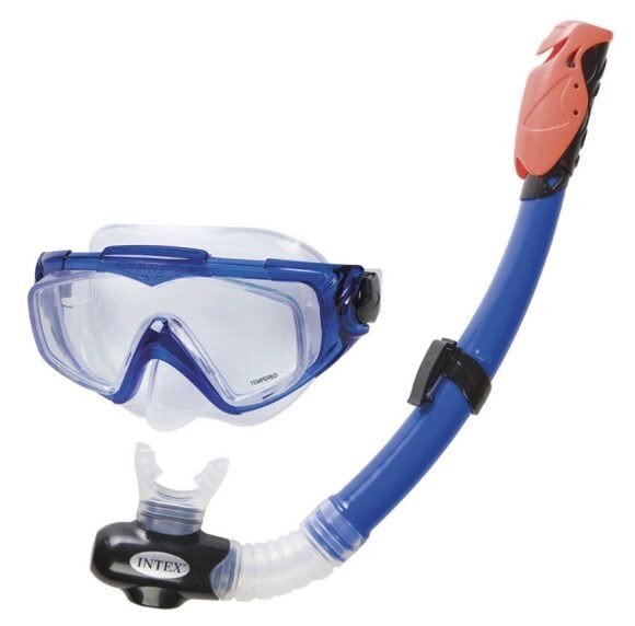 Маска і трубка для плавання Silicone Aqua Pro Swim Set Intex 55962 від компанії Інтернет магазин "Megamaks" - фото 1