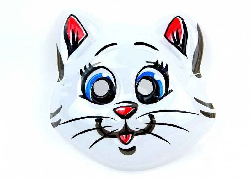Маска карнавальна кішка біла від компанії Інтернет магазин "Megamaks" - фото 1